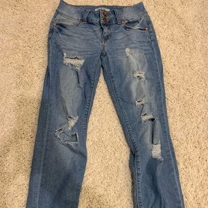 Light wash ripped jeans